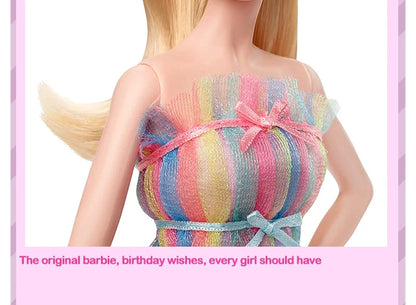 Original Mattel Barbie Fashionistas Doll Music Star Blonde Hair Bjd with Accessories Toys for Girls Collection Educational Props.