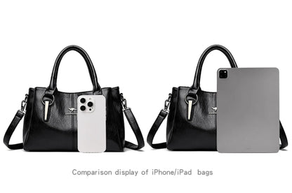 Genuine 3Layers High Quality Soft PU Leather Ladies Shoulder Crossbody Bags for Women  Luxury Handbags  Women  Designer A Main