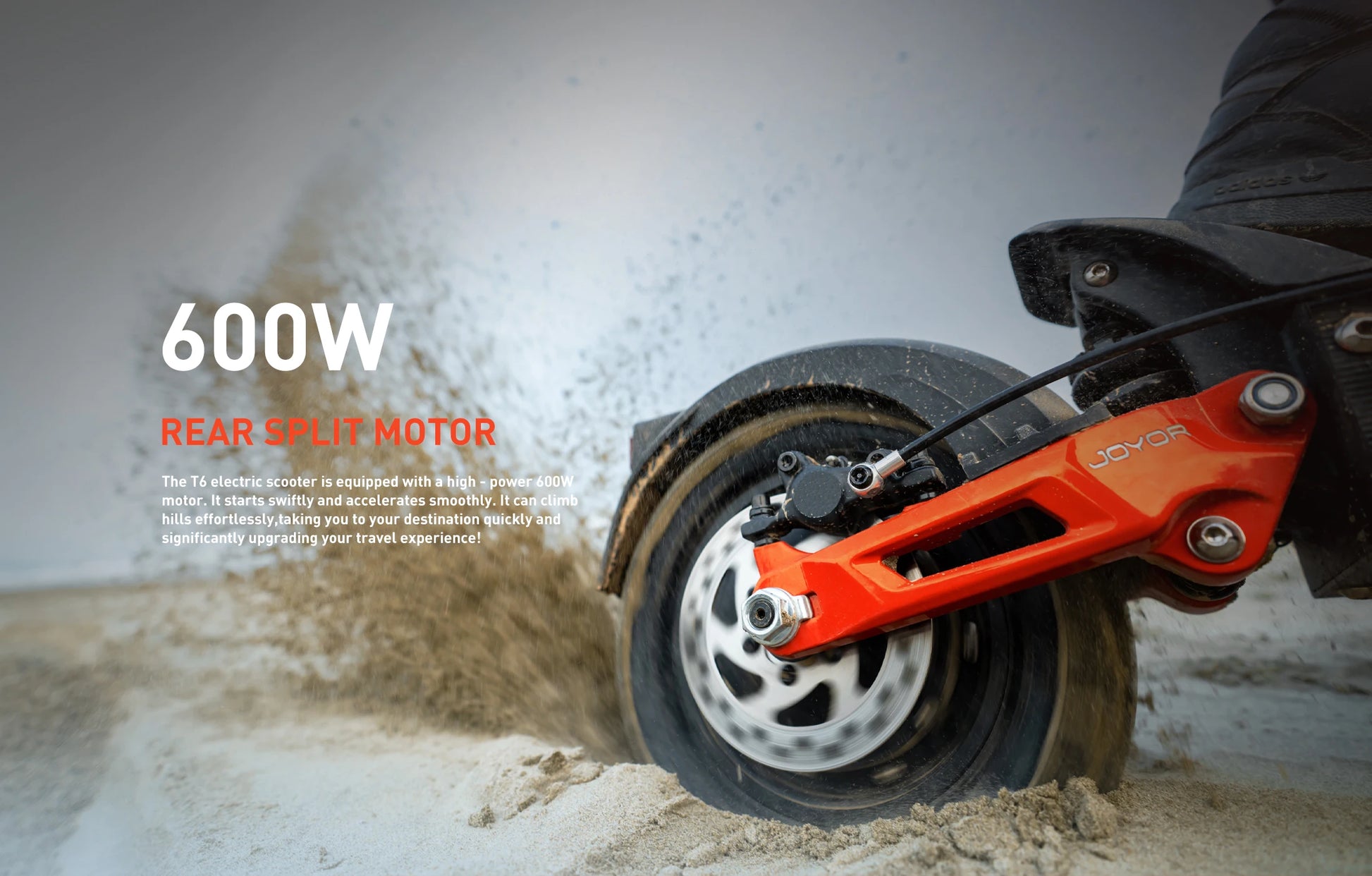 JOYOR T6 Adult Electric Scooter 600W Motor 48V18AH Battery E-Mountain Escooter 10" Off-Road Tire Foldable E-Scooter.