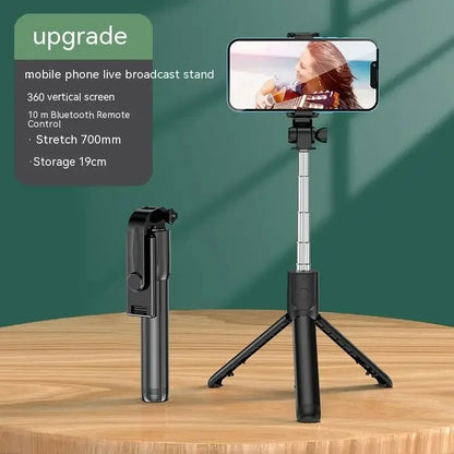 Cell Phone Selfie Stick Tripod Blue-tooth Remote Wireless Selfi Stick Phone Holder Stand with Beauty Fill Light for Phone.