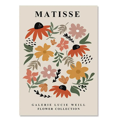 Matisse Poster Yayoi Kusama Posters and Prints Canvas Patings  Flower Market Wall Art Pictures for Living Room Boho Decor.