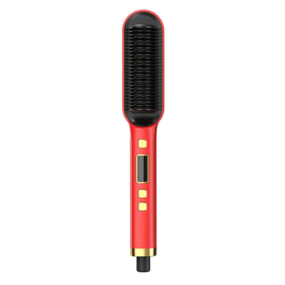 2-In-1 Electric Professional Negative Ion Straight Hair Brush Curling Comb With Lcd Display Curling Tool Straight Hair Brush.
