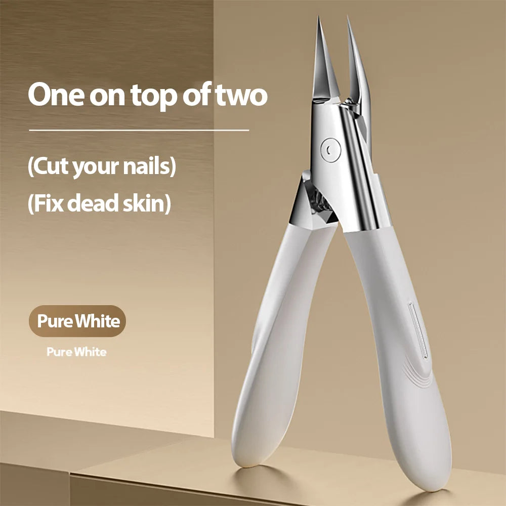 Stainless Steel Thick Nail Clippers Toenail Cutters Pedicure Manicure Tools Non-Splash Ingrown Paronychia Correction Tool.