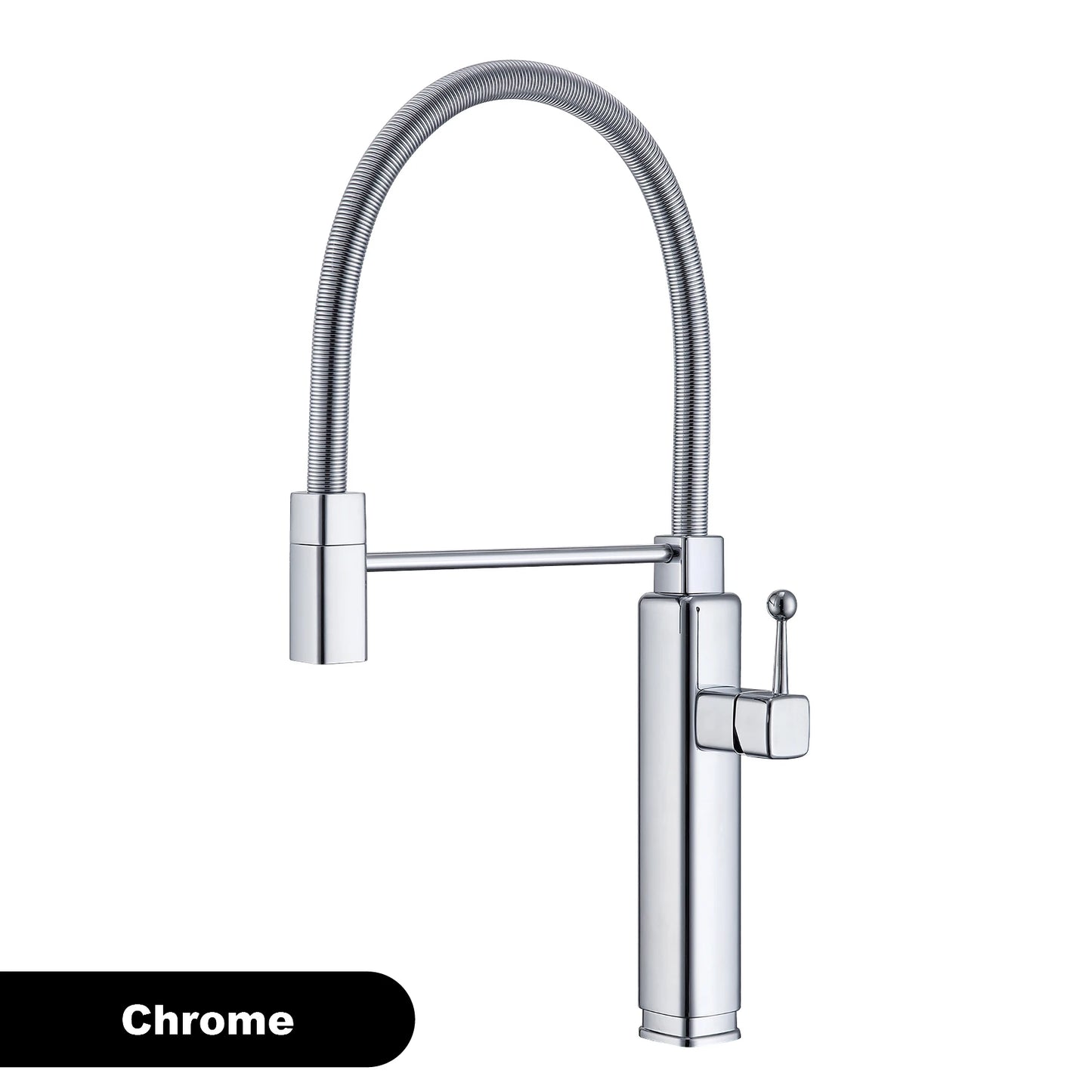 Modern red brass kitchen faucet with single handle and single hole ceramic valve core, hot and cold water pull-out sink Mixer
