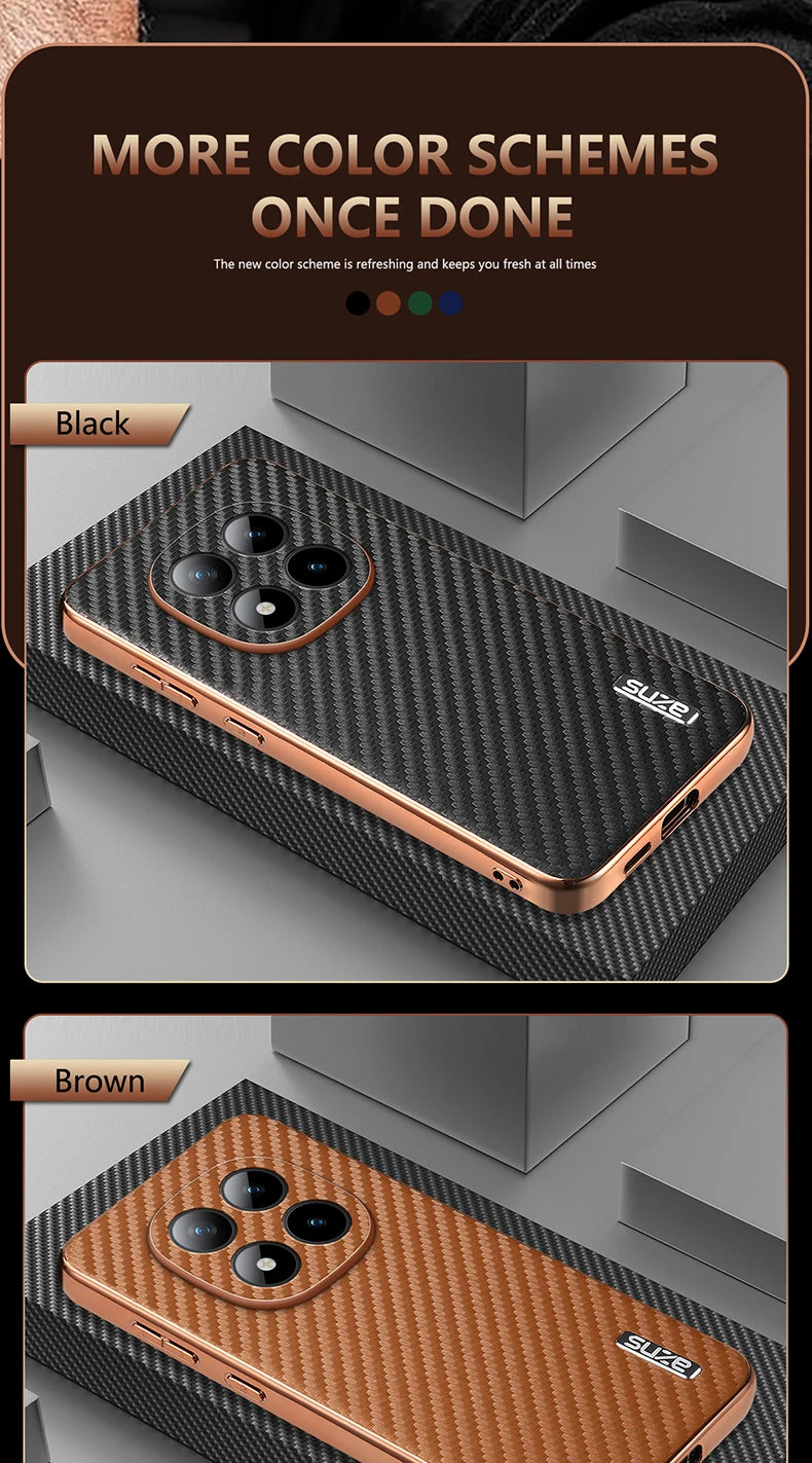 For Xiaomi Redmi Note 15 pro plus Carbon Fiber Phone Case -New Hot Series Mi Note 13/14 pro Plus/15 pro Poco X7/X6/M6 pro Case5G.