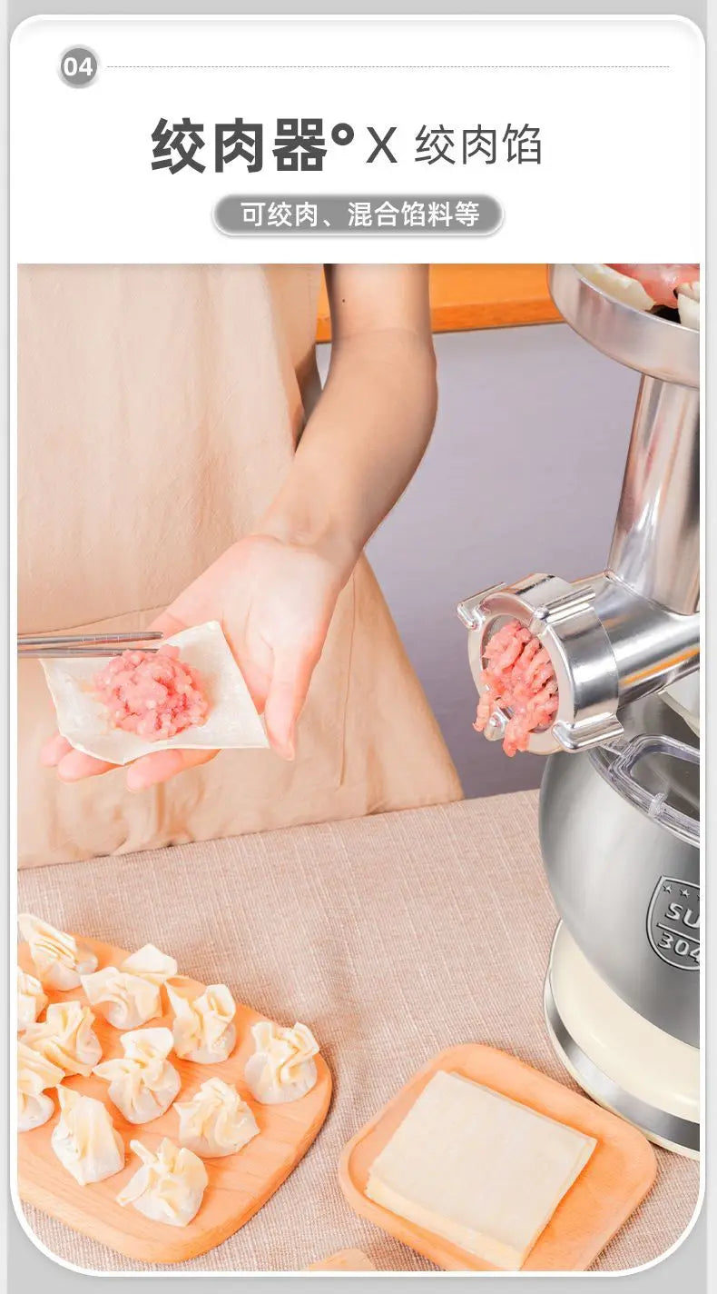 1500W stand Chef Machine mixer Multifunctional  Commercial Mixer Dough Mixer Household Small Automatic New electric blender 220V.