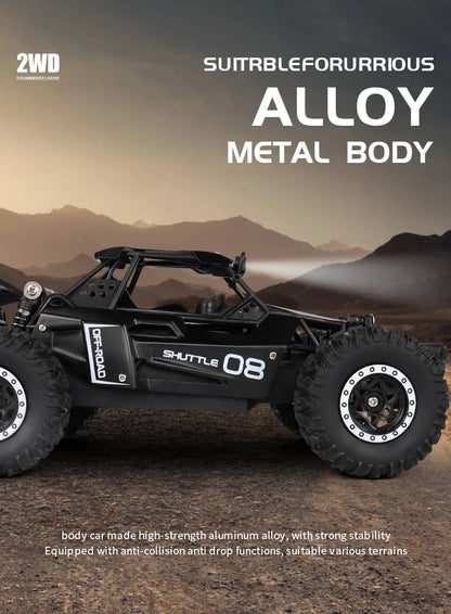 Remote Control Car RC Drift Racing 1:16 Vehicle Off Road Alloy 2.4G Radio High-Speed Trucks With LED Light Climbing Gift Kid Toy