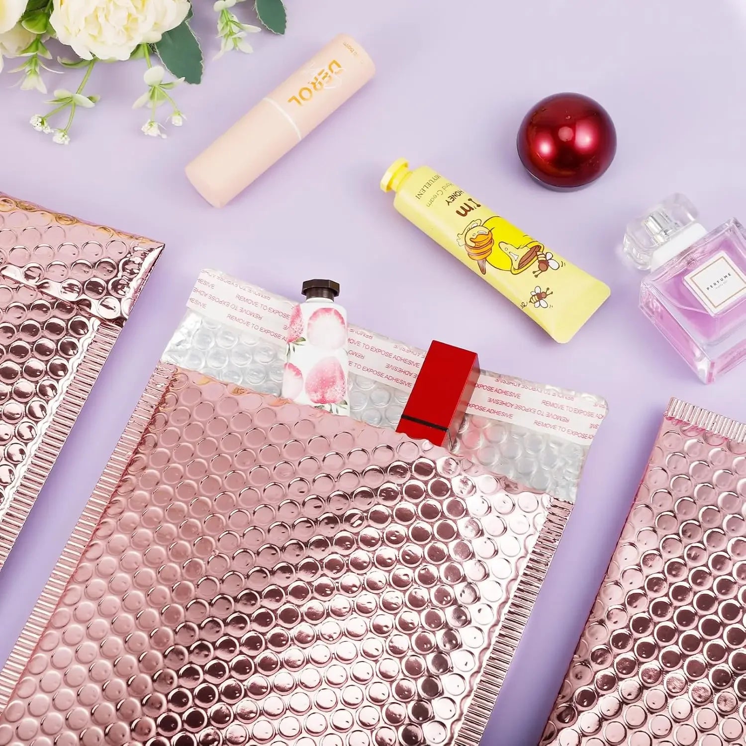 50Pcs Bubble Mailer Shipping Bag Multi Color Holographic Small Business Supplies Metal Bubble Mailer Bags Envelope Mailing.