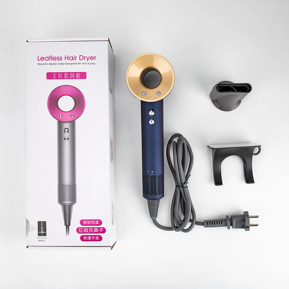 Diffuser Hairdryer Ionic Professional 5in1 Electric Hair Dryer Heat Leaf Blow Drier With Diffuser Ion Leafless Air Blower Woman