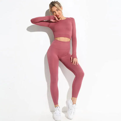 2/3/4pcs Seamless Gym Set Sport outfit Suits for Fitness Clothing Yoga Set For Women Sportswear Yoga Clothes Woman Active Wear.