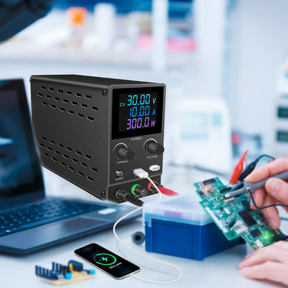 DC Lab Power Supply 30V 10A Adjustable Power Source For Phone Repair 24V 48V 72V Switching Power Supply Battery Fast Charging.