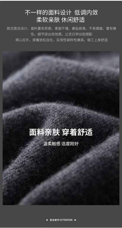 Men's 100% Cashmere Sweater Zipper Hooded Cardigan Warm Air Layer Thickened Jacket Jacquard Casual Knitted Wool Sweater.