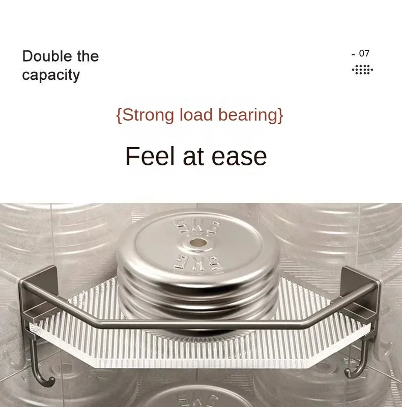 2PCS Badezimmer Acryl Regale Küche Lagerung Organizer Shampoo Regal Dusche Regal Bad Zubehör Kein Bohrer Lagerung Regal