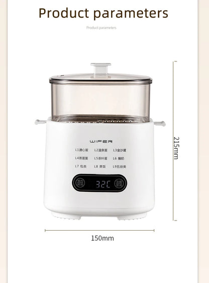 300W Electric Egg Boiler Breakfast Machine Multicooker Steamer Automatic Egg Cookers Home Egg Custard Steaming Cooker with Timer