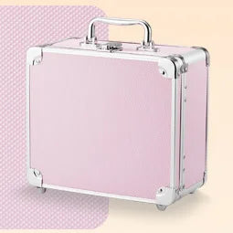 Portable Makeup Case With Light and Mirror 3 Adjustable Brightness LED Cosmetic Case Makeup Organizer Travel Train Case Storage.