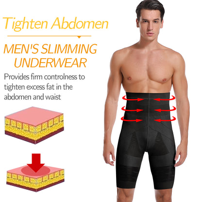 Männer Body Shaper Bauch-steuer Shorts Shapewear Bauch Gürtel Boxer Briefs Hohe Taille Abnehmen Unterwäsche Bein Kompression Höschen