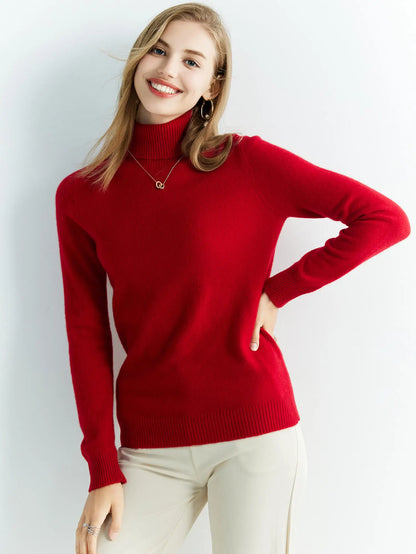 Gestrickte Pullover Kaschmir Pullover frauen 100% Merino Wolle Rollkragen Mode Pullover Winter Herbst Jumper Top Weibliche Kleidung