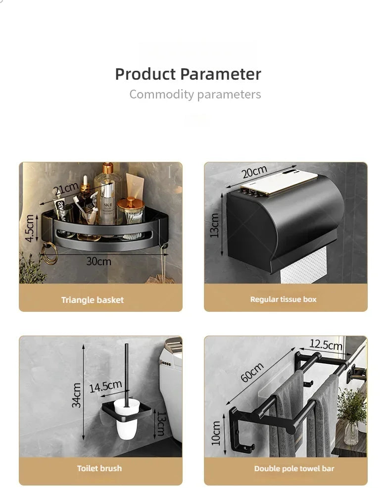 Beliebter Stil, 40/50 cm, selbstklebende Wandhalterung für Badezimmer, wasserdicht und rostfrei, Aufbewahrungsregal mit Haken, Handtuchhalter