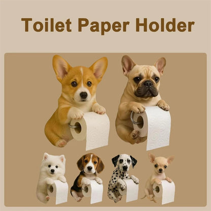 1 PCS Lustige Hund Toilettenpapierhalter Wand Harz Tier Statue Badezimmer Tissue Roll Organizer Wohnkultur