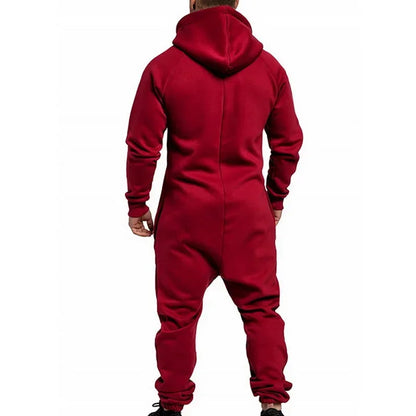 New Custom 3D Full Design Jumpsuit Pajamas Long-sleeved sports pants solid color splicing casual sweater men's zipper hoodie.