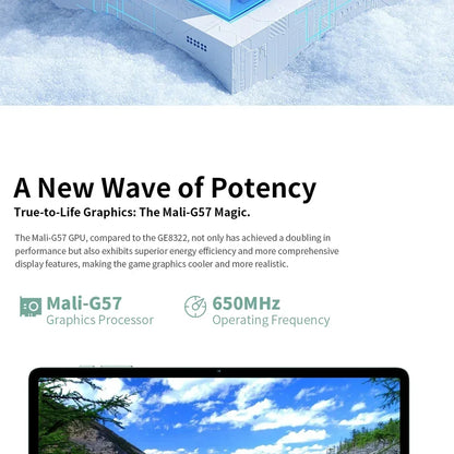 Teclast M50 Tablet 6GB RAM 128GB ROM Unisoc T606 Octa-core 10.1inch TDDI Android 14 WiFi BT5.0 6000mAh Type-C Tablet Case