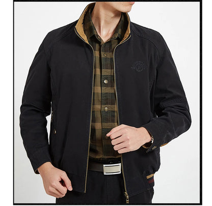 DIMUSI Autumn Men's Double-sided Military Jacket Casual Man Cotton Business Coats Fashion Men Multi-pocket Jackets Clothing 8XL.