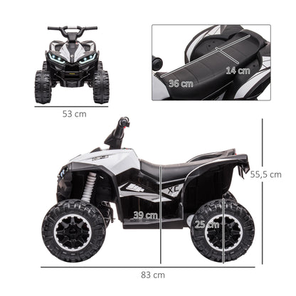 HOMCOM Electric Quad for kids 3-5 years 12V with 2 motor headlights Horn.