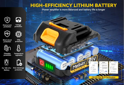 MELLWIN 25 + 3 Drehmoment Elektrische Schlagbohrmaschine Mehrzweck Akku-elektrische Schraubendreher DIY Power Tool Für Makita 18V Batterie Pin