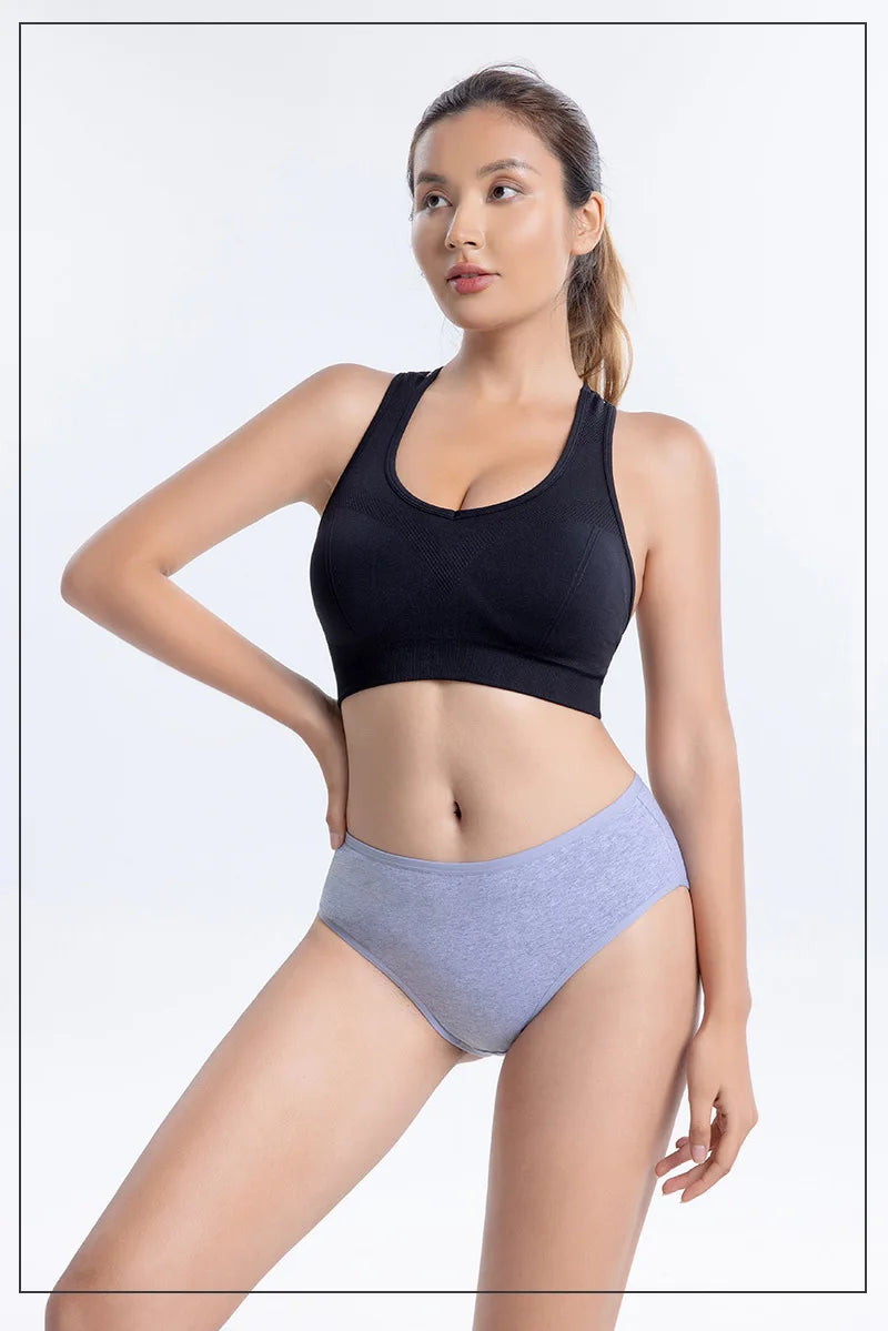 3PCS/Set Women Sexy Seamless Cotton Panties Big Size Underwear Female Underpants Girls 6 Solid Color Soft Briefs Lingerie 8815.