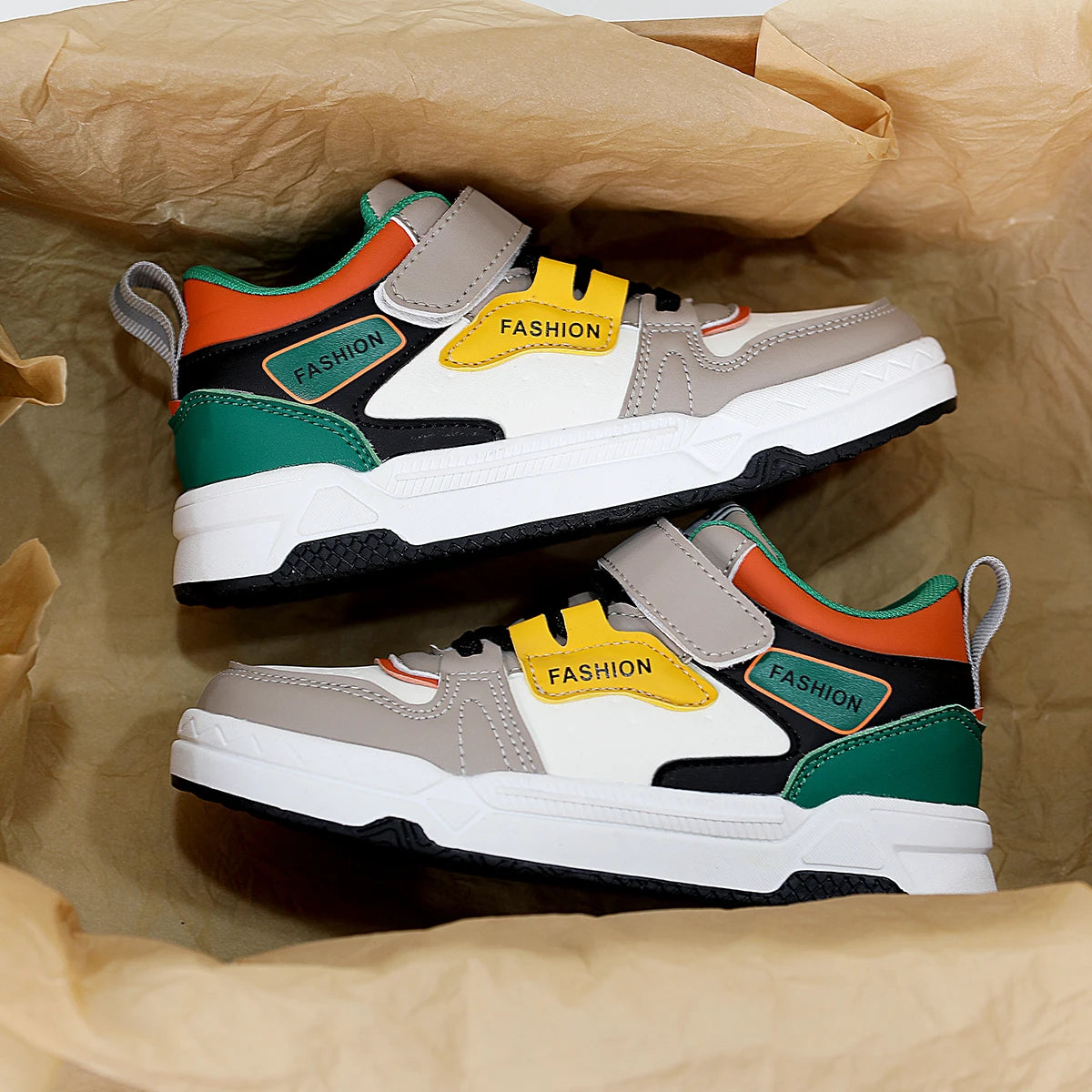 Autumn Children Sneaker Boys Sports Shoes Luxury Flat Sole PU Leather Kids Casual Skateboard Shoes Tennis Sneaker for Boy.