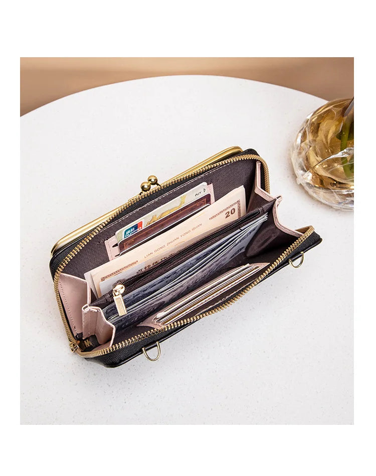 Fashion Women Luxury Leather Single Shoulder Bags Ladies Large Capacity Crossbody Mobile Phone Purse Female Messenger Wallet.