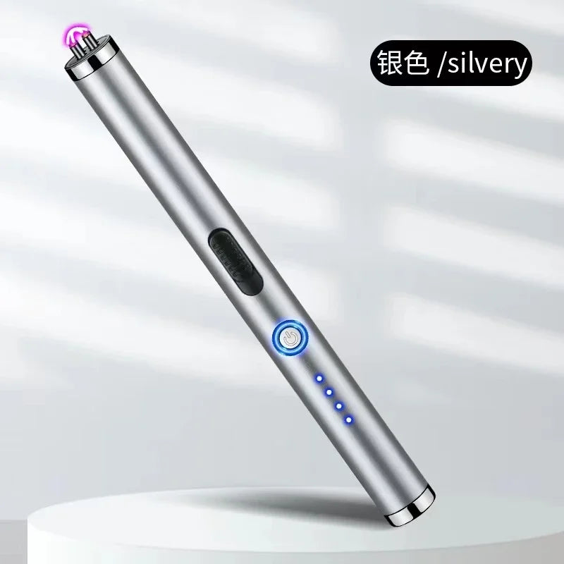 Outdoor Portable Pulse Ignition Gun, Gas Stove Candle BBQ Cooking Kitchen Double Arc Lighter, USB Electronic Lighter