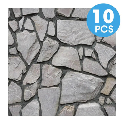 10/20 Pcs, 3D Faux Stone Peel and Stick Wall Panels, PVC Waterproof Wall Stickers ,Kitchen, Bathroom Wall Decoration, Backsplash
