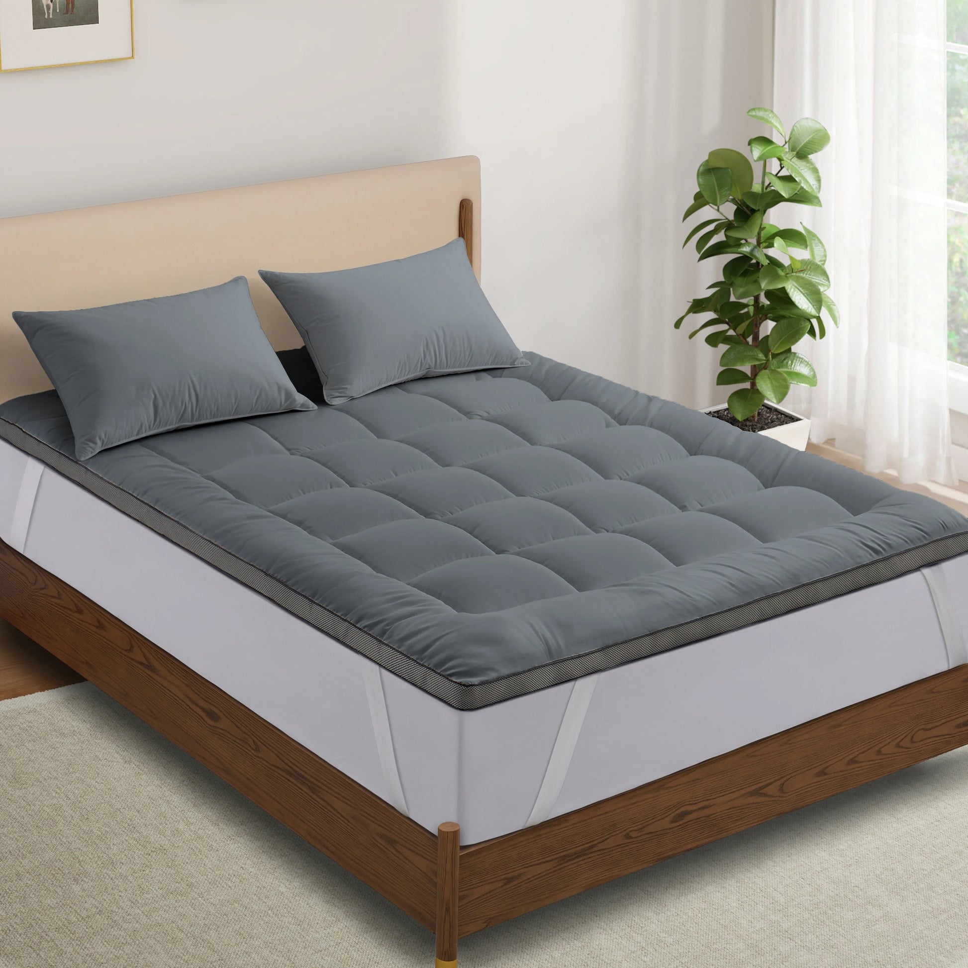 WQSPRING 900GSM Air Layer Mattress 5cm Thick Mattress Protection Pad Soft And Breathable Soothing Back Pain Mattress Pad.