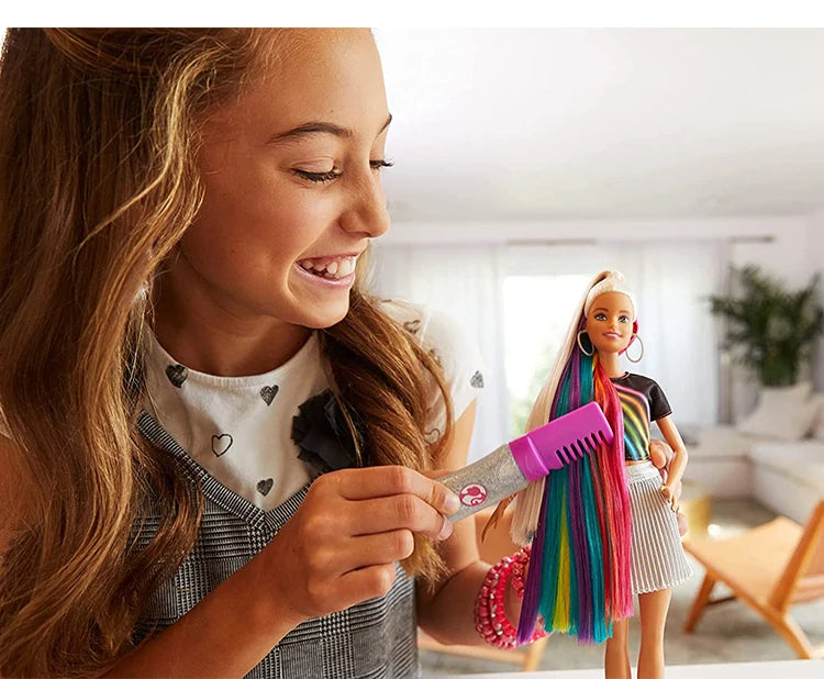 Original Mattel Barbie Fashionistas Doll Music Star Blonde Hair Bjd with Accessories Toys for Girls Collection Educational Props.