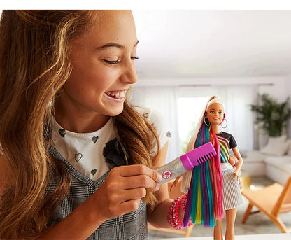 Original Mattel Barbie Fashionistas Doll Music Star Blonde Hair Bjd with Accessories Toys for Girls Collection Educational Props.