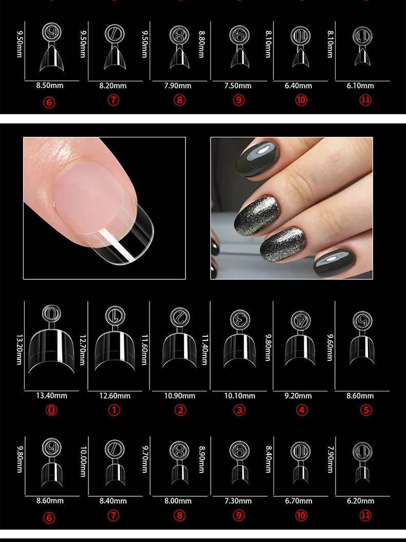 120-600Pcs False Nail Tips Soft Gel Fingertip Semi-matte Square French Coffin Full Half Cover Artificial Fake Nails Extension.