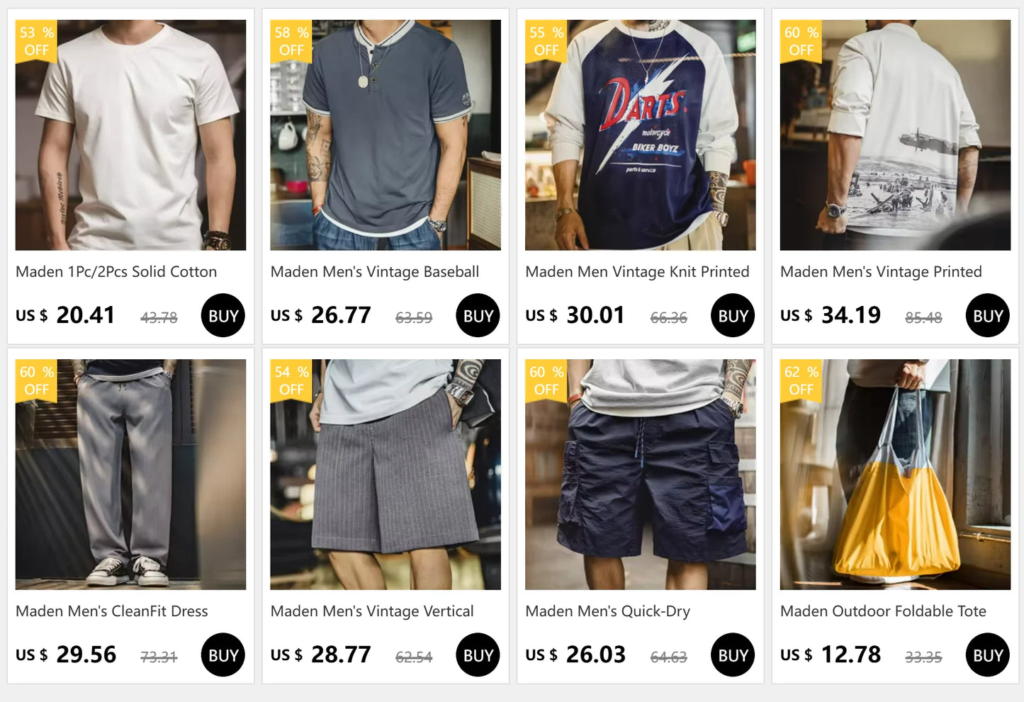 Maden Men's Retro J001 Detroit Jacket Heavyweight Canvas Hunting Coat Lapel Collar Work Jackets with Zipper for Spring Fall.