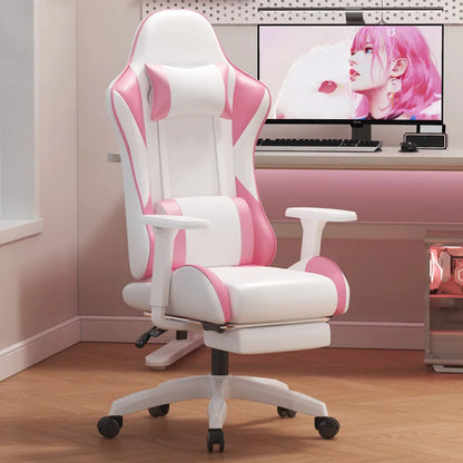 Computer-Bürostühle mit Rückenlehne, ergonomischer Gaming-Sessel mit drehbarer Silla-Heimbüromöbel für langes Sitzen