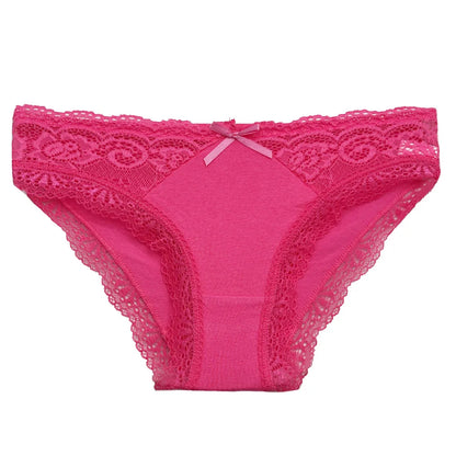 Cotton Briefs Lady 5 PCS/SET Lace Panty Underpants Seamless Panties For Women Lingerie.