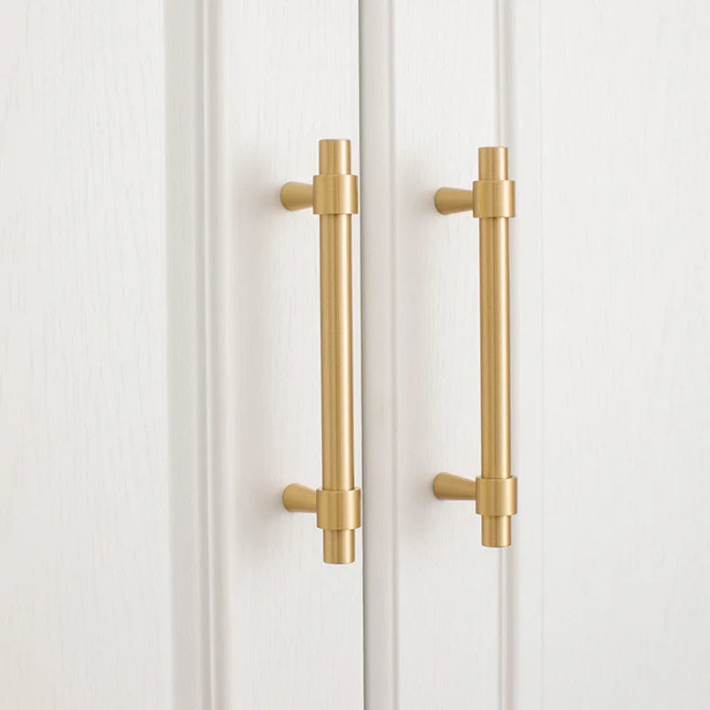 KEDLO Solid Brass Brushed Antique Brass Bronze 500mm Pull Drawer Knobs T Bar Kitchen Cabinet Handle