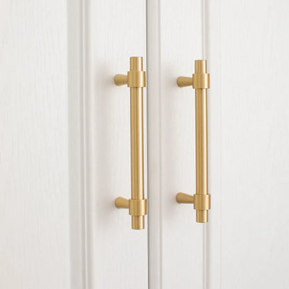 KEDLO Solid Brass Brushed Antique Brass Bronze 500mm Pull Drawer Knobs T Bar Kitchen Cabinet Handle