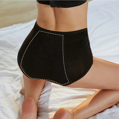 Menstrual panties 4 layer cotton physiological period leakage prevention heavy absorbent reusable mid-waist panties.