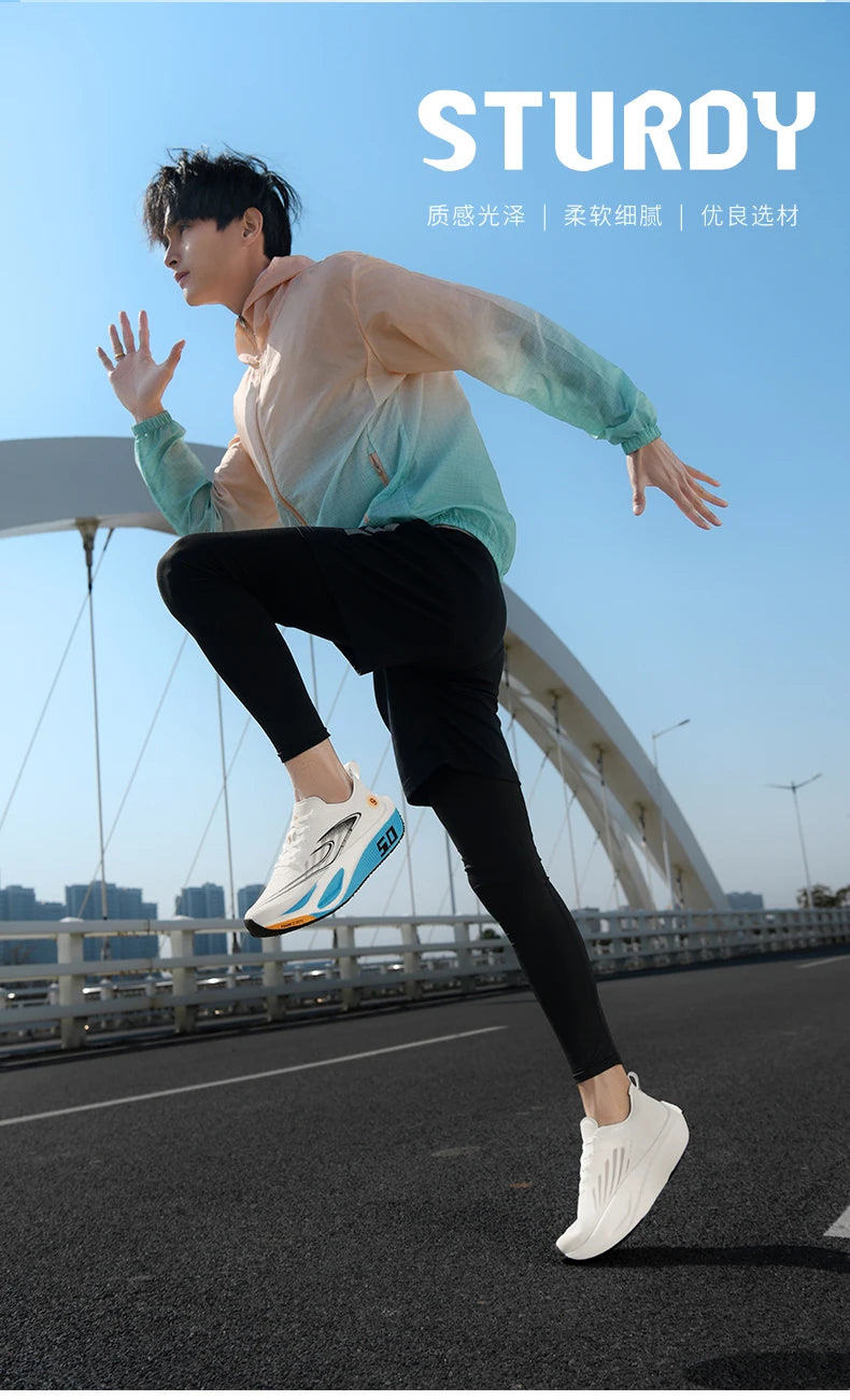 Men's Sports Shoes Cushioning Non-Slip Flat Wear Resistant Sneakers Mesh Breathable Platform Soft Running Shoes for Man.