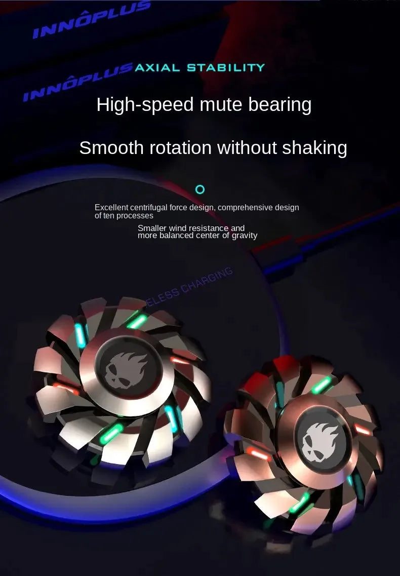 Luminous Fidget Spinner EDC Metal High-grade Stress Relief Rainbow Light Fingers Toy For Children Adult Fast Delivery Products.