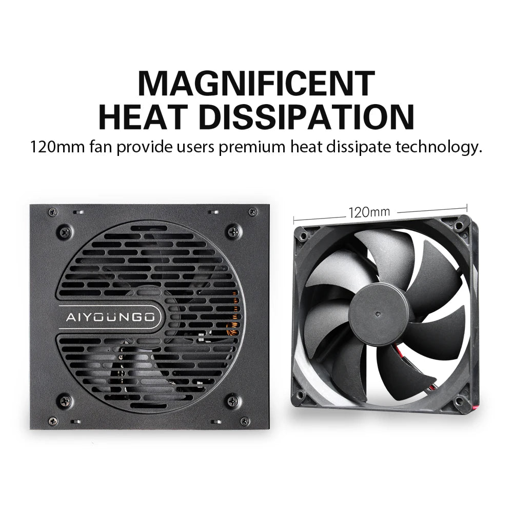 Aigo AT Power Supply PC Gamer 550W 650W 750W ATX Fonte 80 PLUS Bronze Certification 100-240V Diy Gaming Computer PSU For 14600kf.