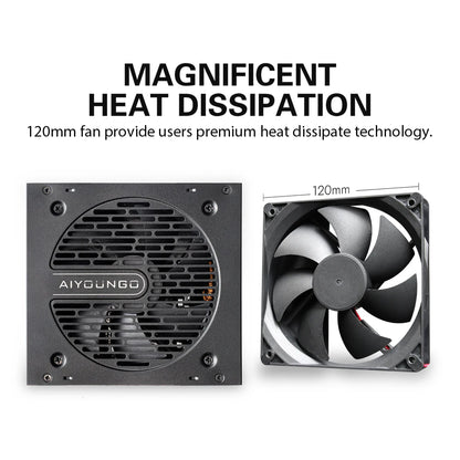 Aigo AT Power Supply PC Gamer 550W 650W 750W ATX Fonte 80 PLUS Bronze Certification 100-240V Diy Gaming Computer PSU For 14600kf.