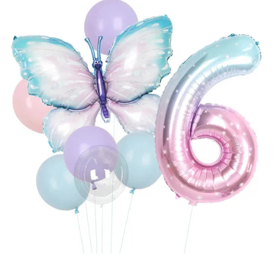 Schmetterling Geburtstag Party Dekoration Mädchen Einweg Geschirr Set Pappteller Tasse Ballon Tischdecke Schmetterling Thema Liefert.