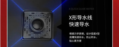 55 cm x 32 cm, 304 Nano-Edelstahl, versteckter Waschbecken-Klapphahn mit großem Einzelschlitz und Abdeckplatte, Bartheke, Tassenscheibe