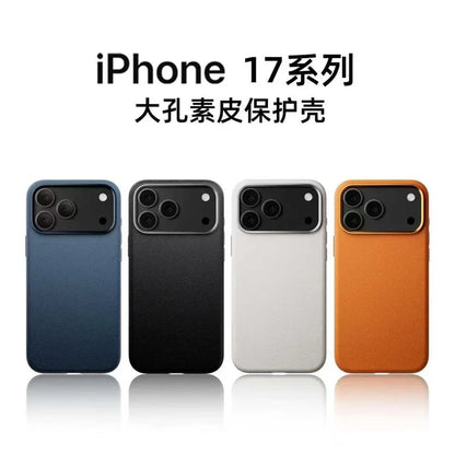 Case For iPhone 17 Pro Max 17 Ari Leather PU Silicone Border Back Cover Luxury and Simple Shockproof Bumper.